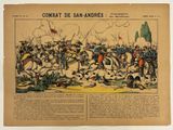 an old newspaper with a drawing of a military battle