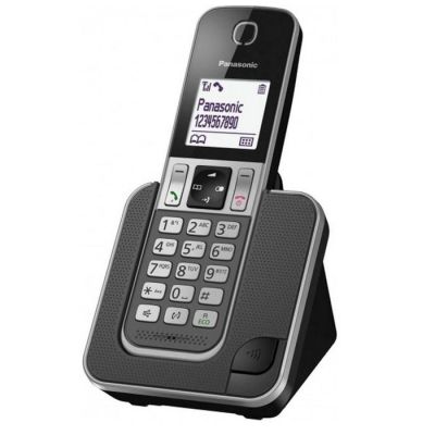 10204-288 / Panasonic KX-TGD310FRG Téléphone sans Fil Noir, Écran LCD,
