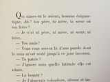 a poem written in french on a page of a book