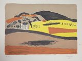an image of a picture of a painting of a mountain range