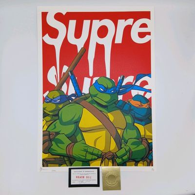 DEATH NYC - Sérigraphie sur papier signée à la main, avec ce… - Photo 1