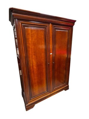 an image of a wooden armoire with two doors