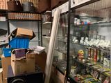 a display case with a lot of items inside of it