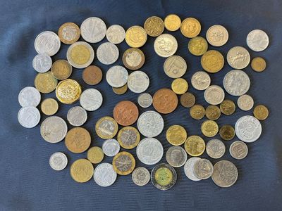 Lot de pièces de monnaie courantes essentiellement france.