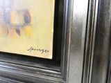 un tableau accroché au mur d'une pièce sur lequel figure une image