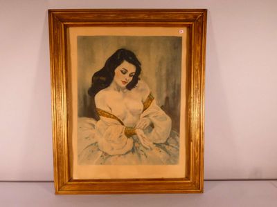 une image d'un tableau représentant une femme en robe blanche