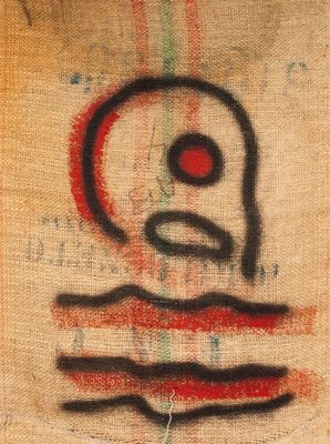 une image représentant un morceau de tissu sur lequel figure un dessin