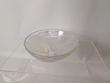 un saladier en verre transparent contenant une cuillère