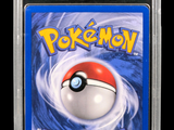 the pokemon news card is in a clear plastic holder