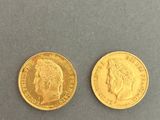two gold sovereigns, one of which is a sovereign and the other of which is a sovereign