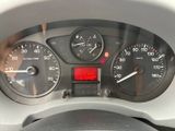 a close up of a car dashboard with a clock on it