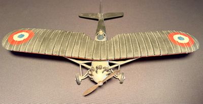 a toy airplane that is sitting on a table