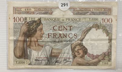 une photo d'un billet de banque français sur lequel figurent une femme et un enfant