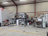 a large room with a lot of equipment in it