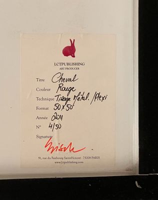 a picture of a business card with a picture of a rabbit on it