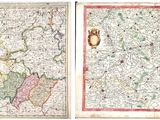 deux cartes de l'Angleterre et du Pays de Galles, dont l'une représente l'Angleterre