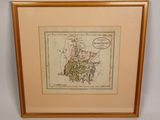 a picture of a framed map of the british isles
