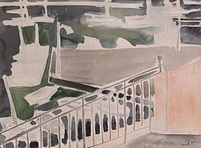 PIGNON Édouard (1905-1993) Balcon sur le port, Sanary, 1950 …