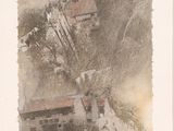 chinese ink painting of a landscape with a house and trees
