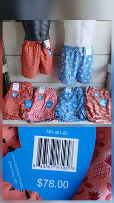 a display of underwear on a shelf in a store