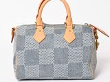 louis vu vu denim and leather handbag