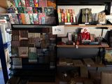 many boxes and boxes on the shelves in the store
