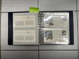 a binder with a picture of a motorcycle inside of it