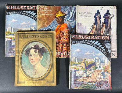 L'ILLUSTRATION Lot de 5 volumes comprenant "Exposition colon…