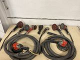 two hoses that are sitting next to each other on a table