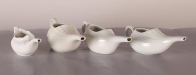 [ MEDECINE ] Lot de 4 "canards" de malade en porcelaine blan… - Photo 1