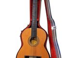 guitar case with a guitar inside and a guitar in the back