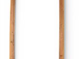 wooden picture frame on white background with clipping for text