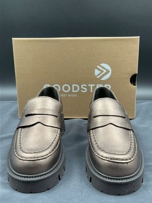 GOODSTEP, taille 36, modèle Panda, mocassins en cuir bronze …