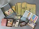 many different types of stamps in a box on the table