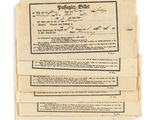 an old document with some writing on top of it