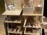 a workbench made out of plywood with tools on it