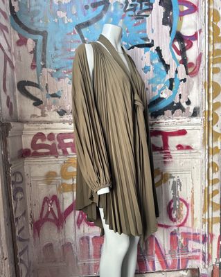 Robe T.S A. VAUTHIER en jersey plissé kaki proto neuf