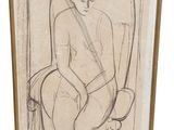 an image of a drawing of a man sitting in a chair