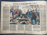 the front page of a newspaper with a picture of a man on a horse