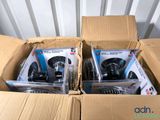 boxes of fan and blowers are stacked on top of each other