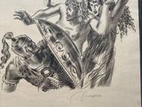 an image of a drawing of a man with a sword and a woman holding a shield