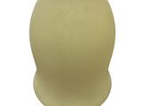 yellow glass vase on a white background with a white background