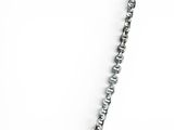 silver chain with a heart pendant on it on a white background