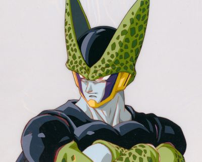 a close up of a cartoon character wearing a green hat