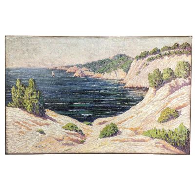 une image représentant un tableau représentant une vue sur un plan d'eau