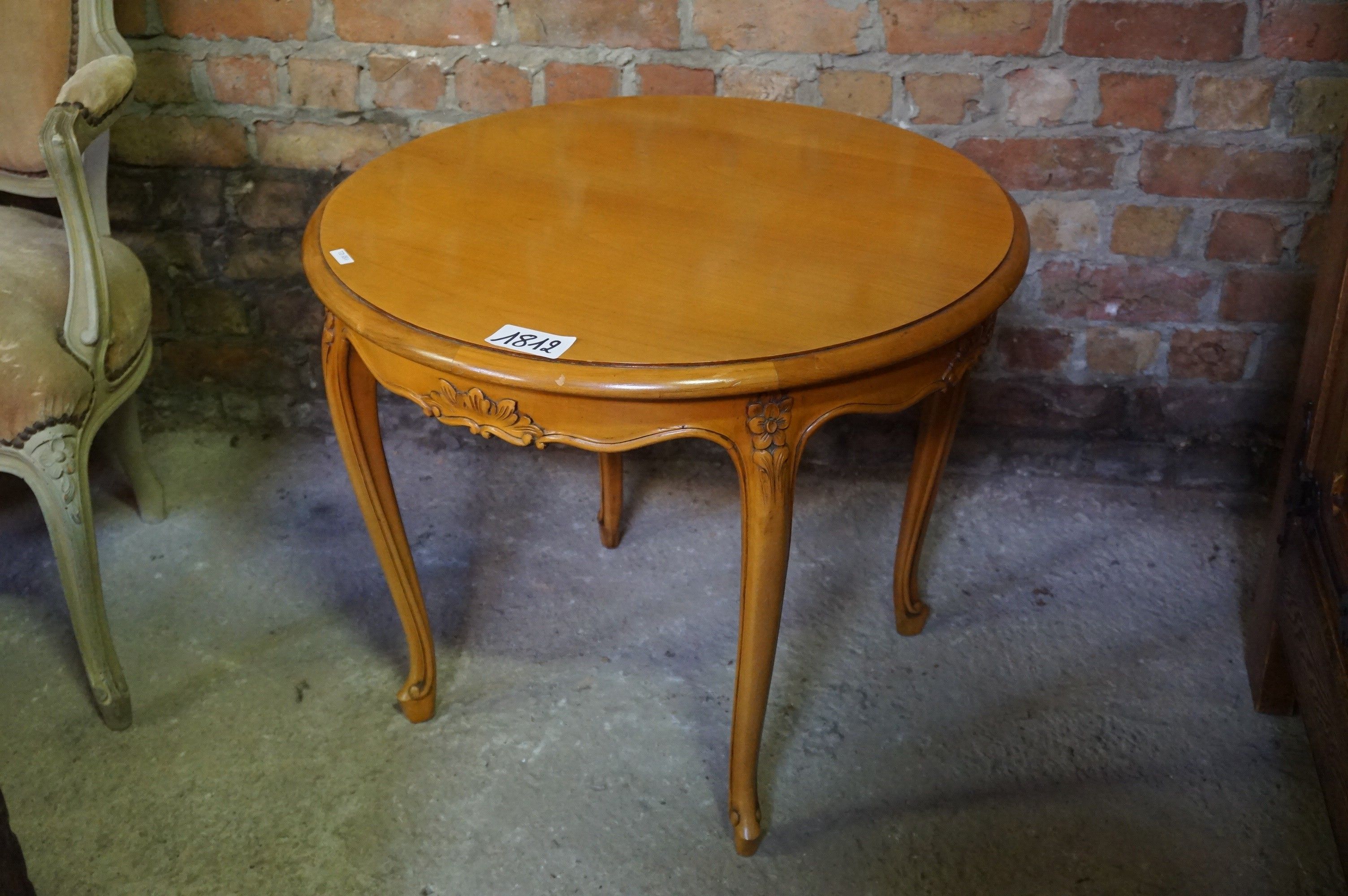 table basse ronde de style Louis XV - merisier - H : 53 cm -…