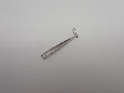 Pendentif en or gris et diamant, représentant une pince de j…