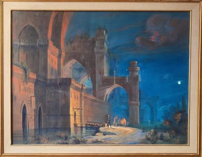 ATTRIBUÉ À IPPOLITO CAFFI (Belluno, 1809 - Lissa, 1866) - Du…