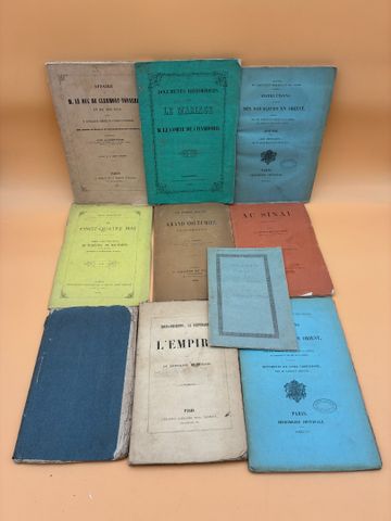  Un ensemble de 14 brochures du XIXe (accds):  1/ ELIÇAGARAY (Edo...