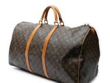 louis vuitton keepall bag in monogram canvas and leather